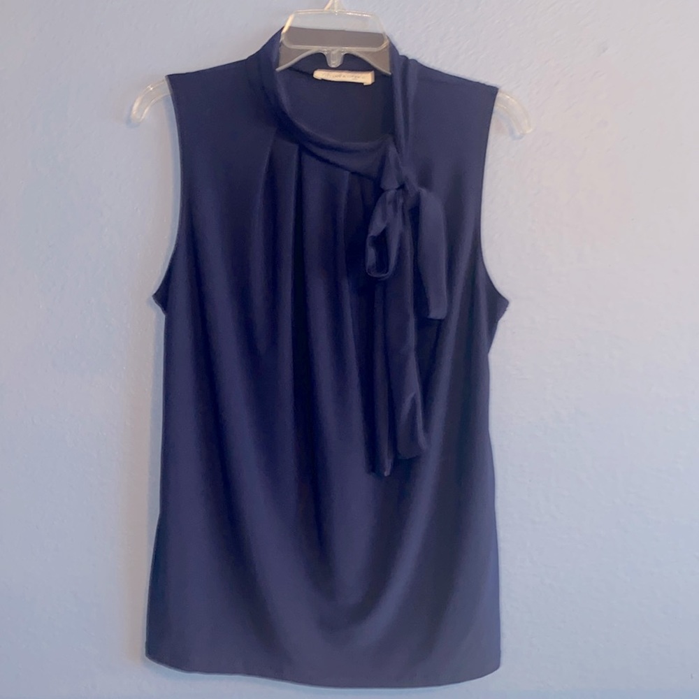 Dark blue sleeves blouse, L (petites)